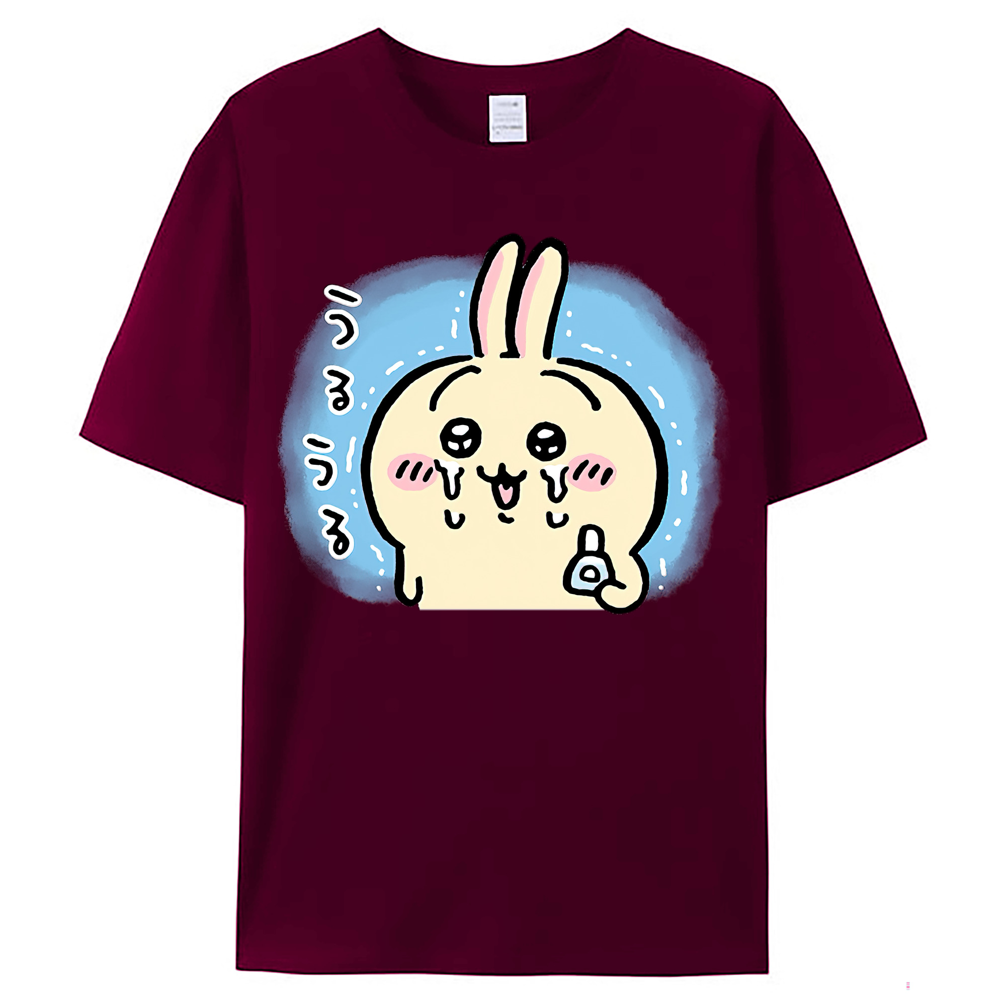 （画像用） ちいかわ うさぎ Chii-kawa usagi レディースカジュアルプリントTシャツ（綿100％）